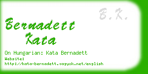 bernadett kata business card